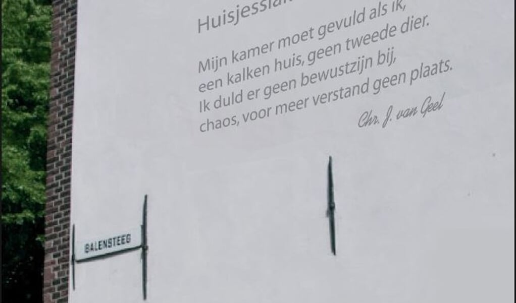 Het gedicht van de huisjesslak op de hoek Havendijk en Balensteeg