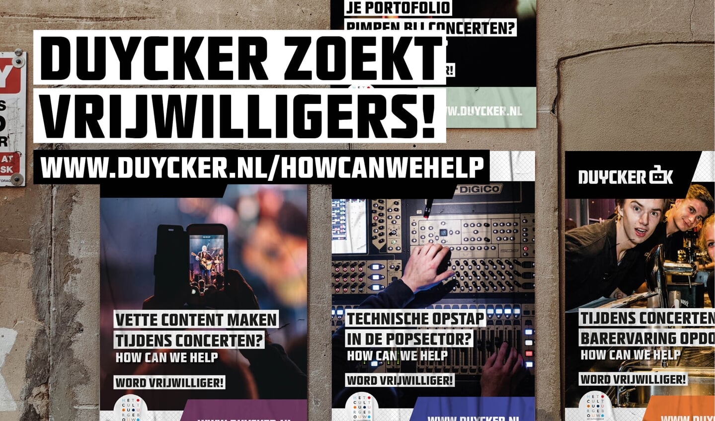 Duycker zoekt vrijwilligers