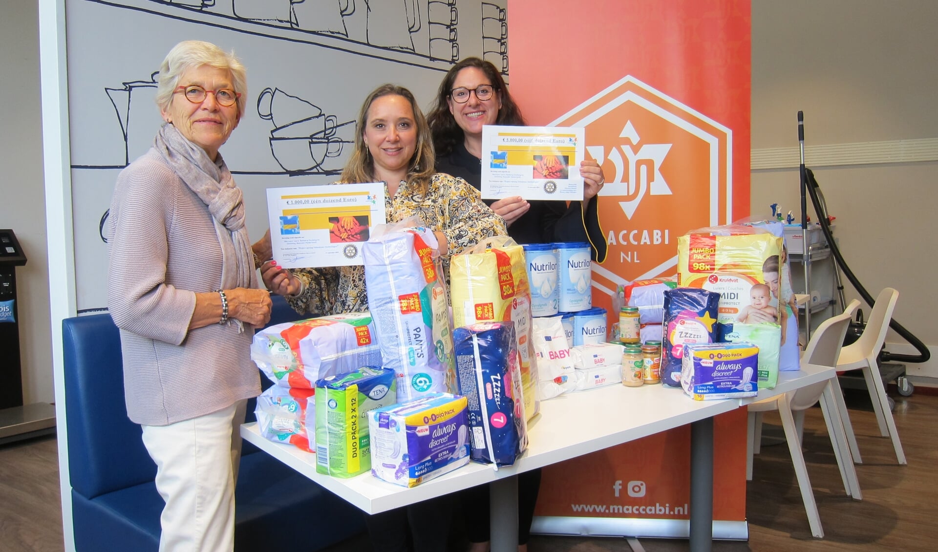 Met de bijdrage van Rotary Amstelveen Nieuwer-Amstel kunnen noodzakelijke producten worden aangeschaft.