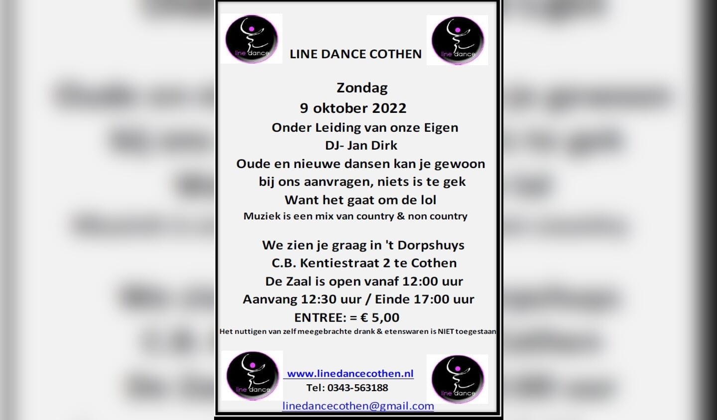 Linedance 9 oktober 2022