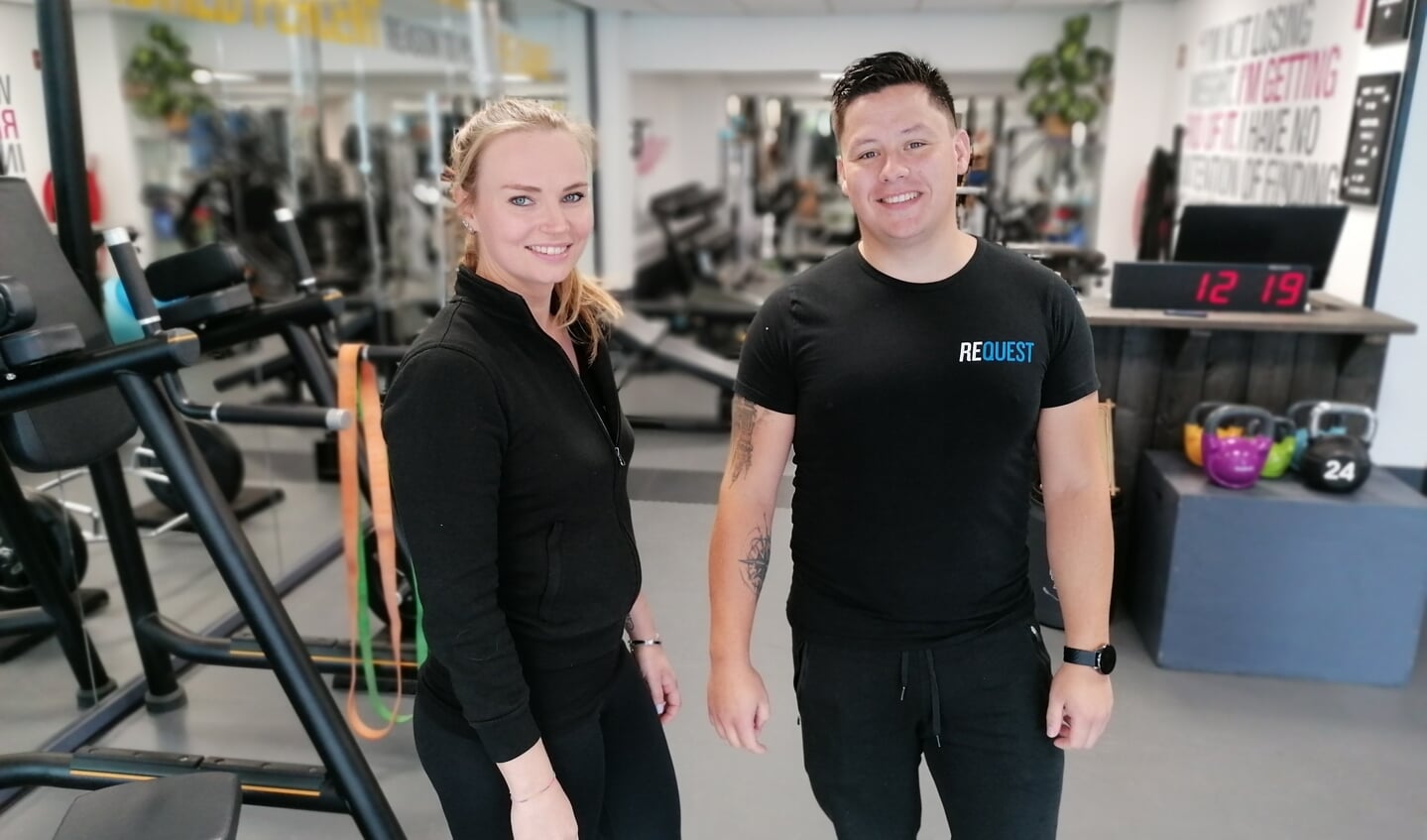 Marion van Essen met partner en sportmasseur Bas Verresen. ,,Een personal trainer is voor iedereen."