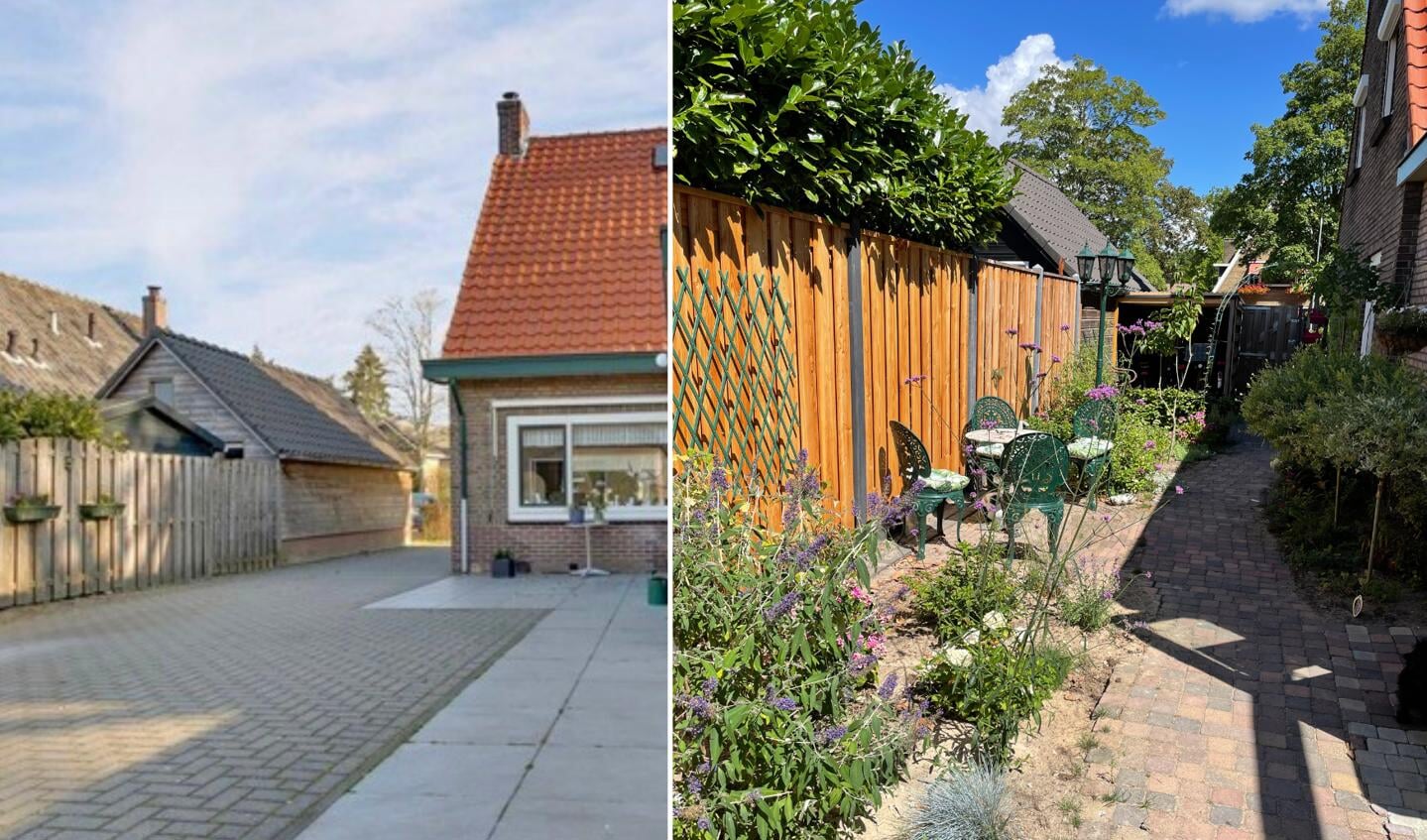 De tegeltaxi van Veluwe Duurzaam haalt gratis tuintegels op als je je tuin vergroent.