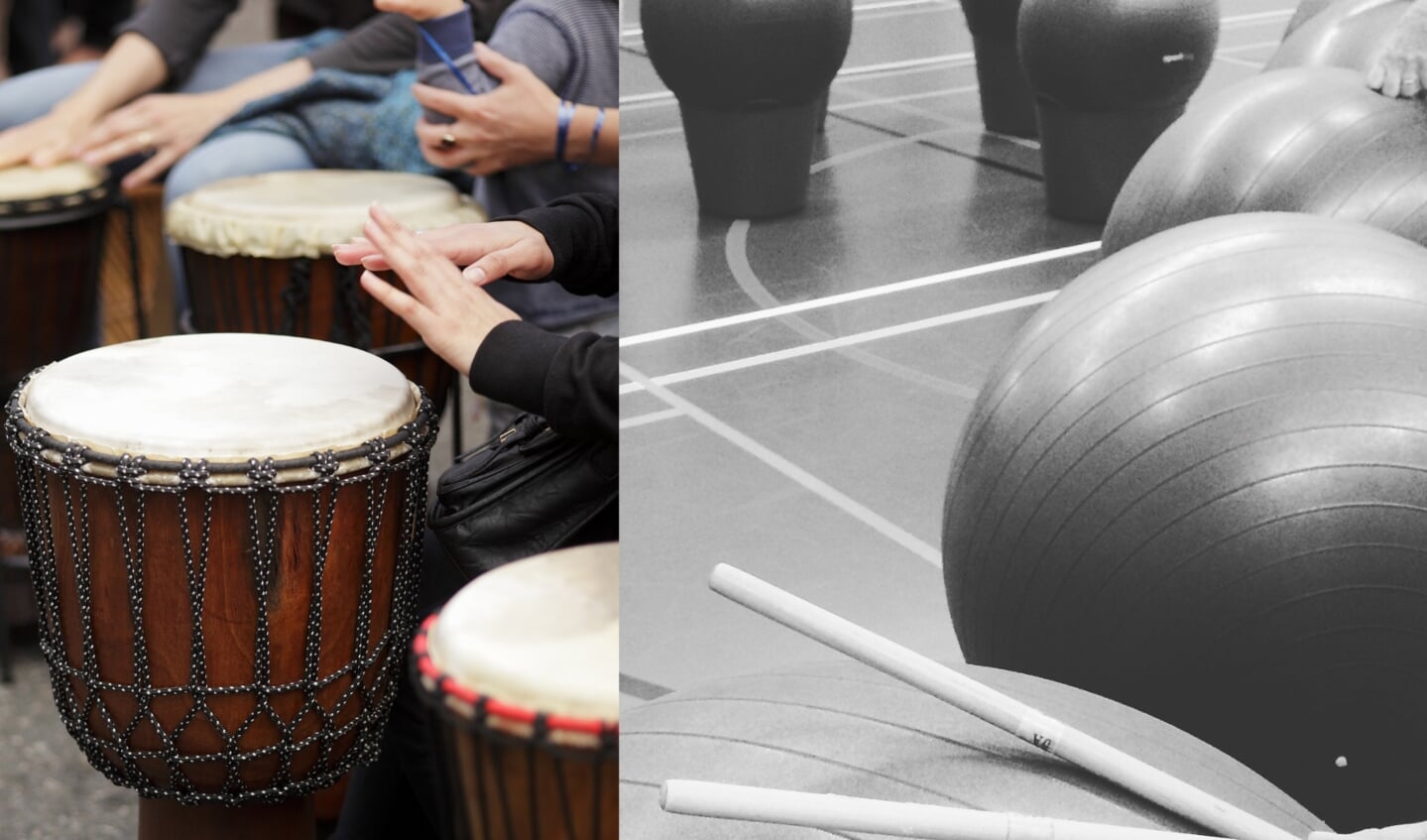 Djembé les en Drumble Dance les