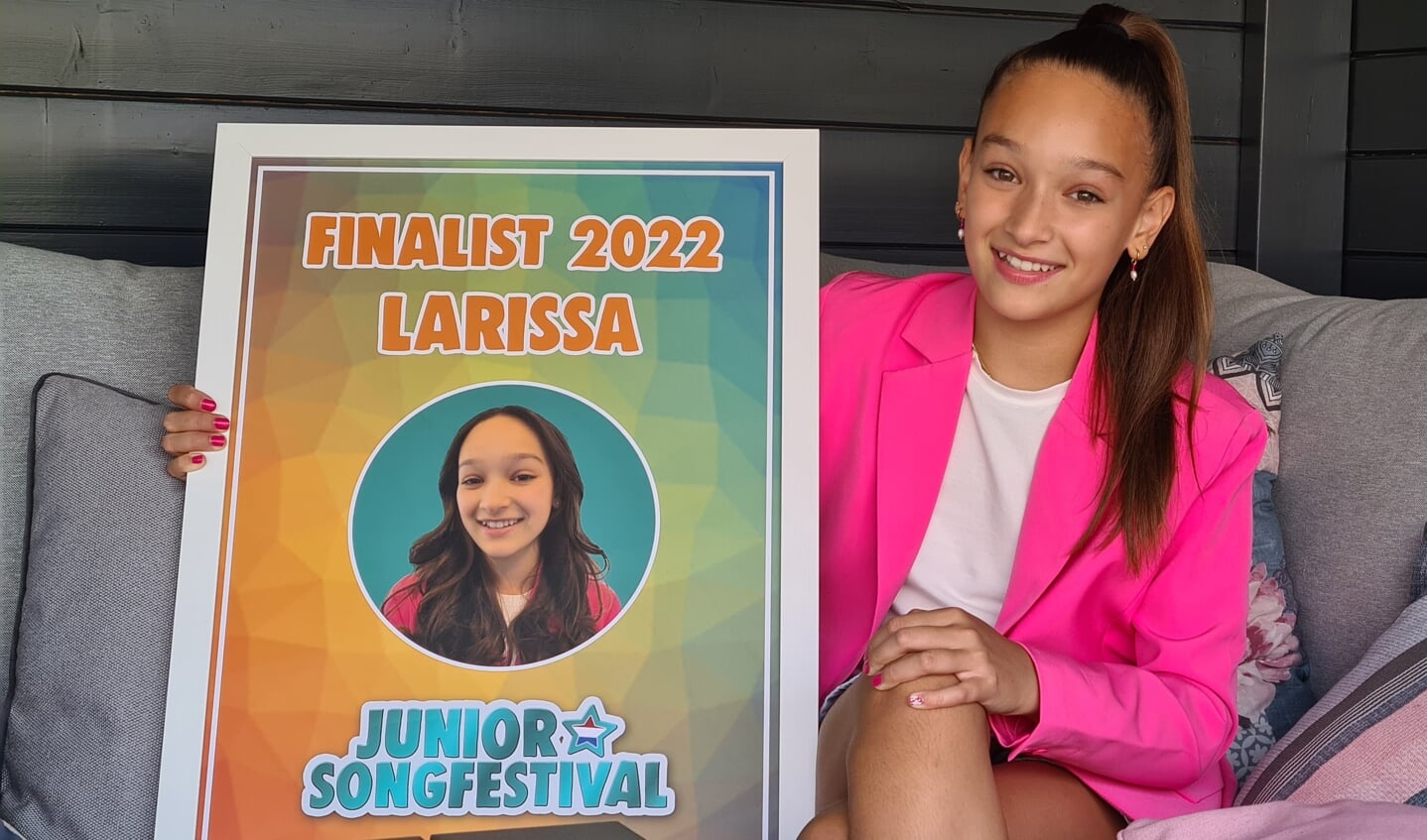 Larissa Jasmin uit Harderwijk zaterdag in de finale van het Junior Songfestival.