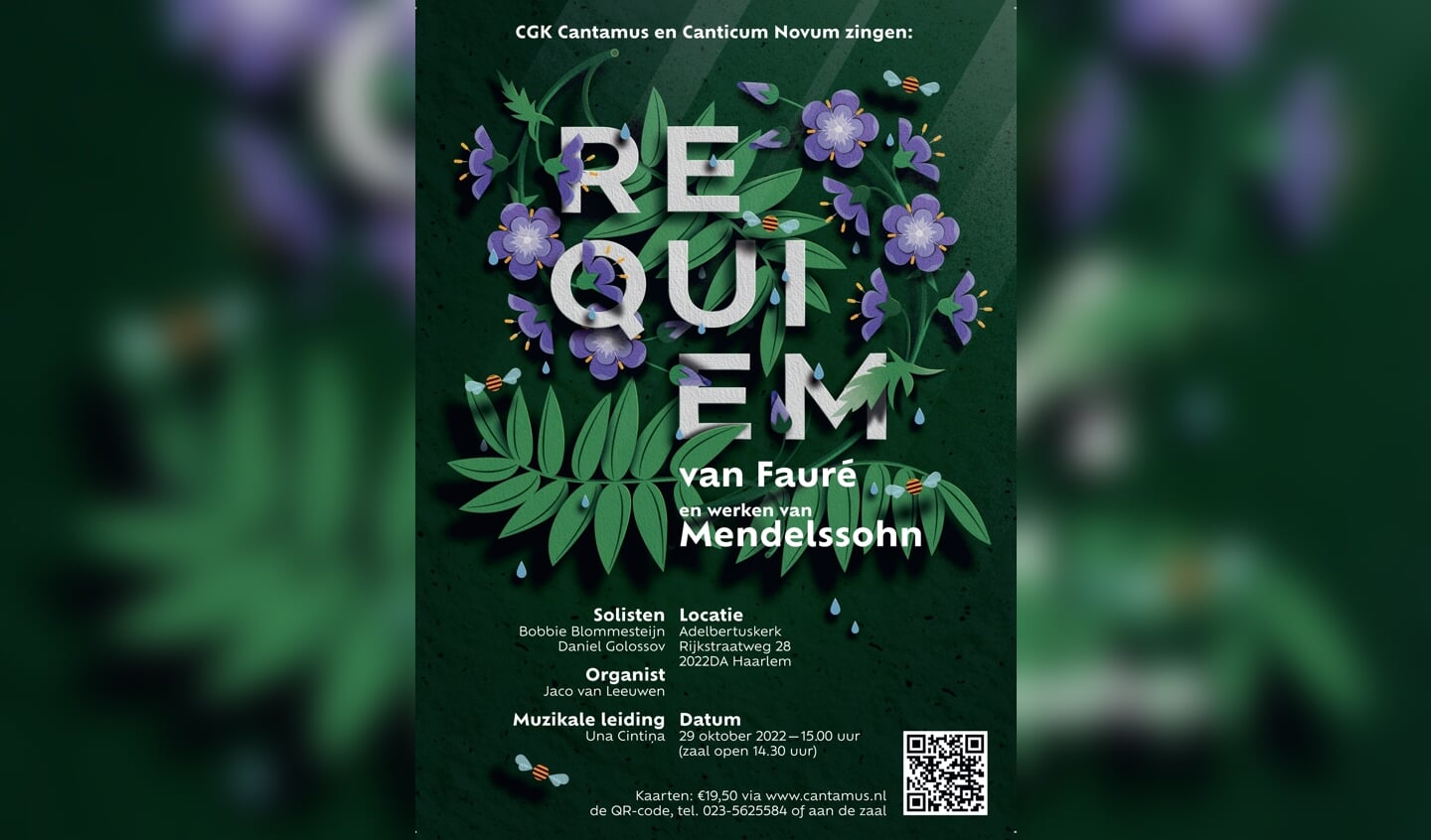 de poster van het concert van CGK Cantamus