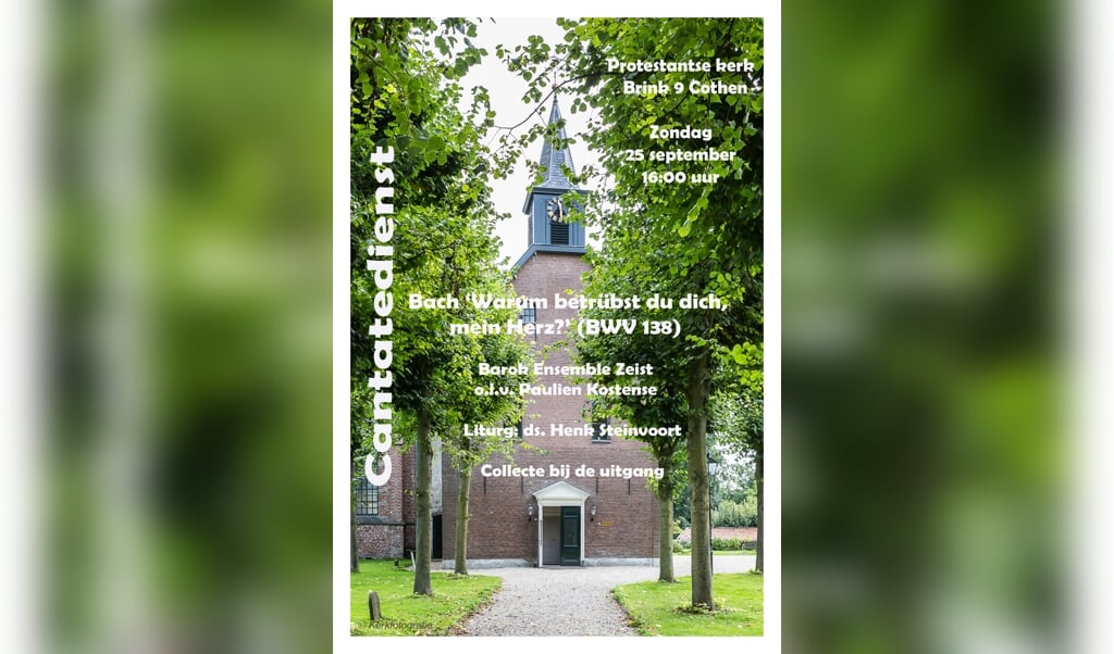 Voor het eerst een cantatedienst in de Protestantse kerk
