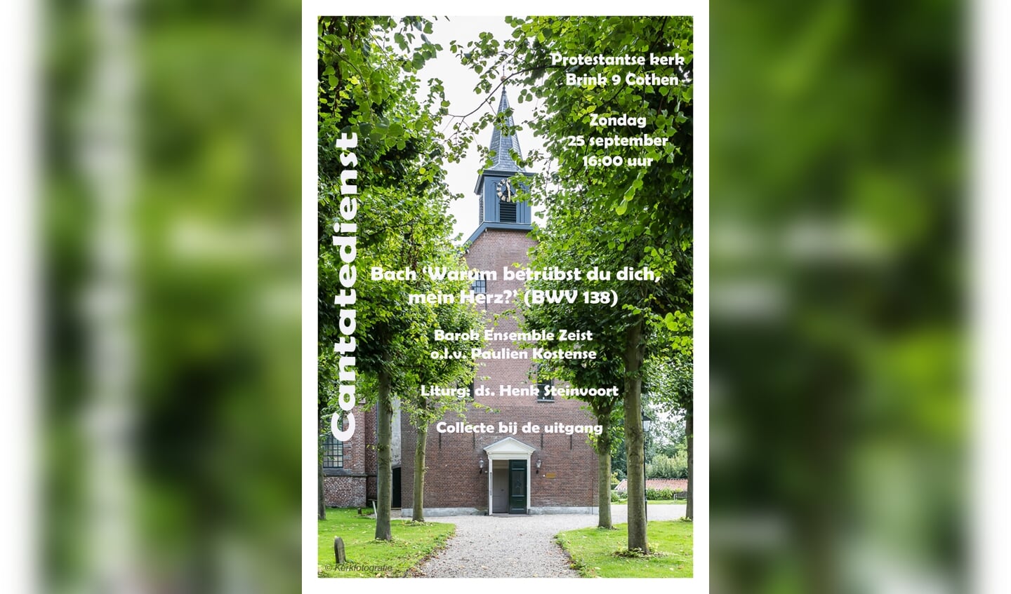 Voor het eerst een cantatedienst in de Protestantse kerk