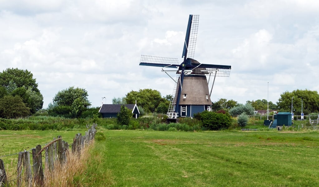 De foto van de molen aan de andere kant van de Ringvaart aan de Molenplas bij Vijfhuizen is de winnaar van deze maand. Fotograaf is Wim Meeldijk.