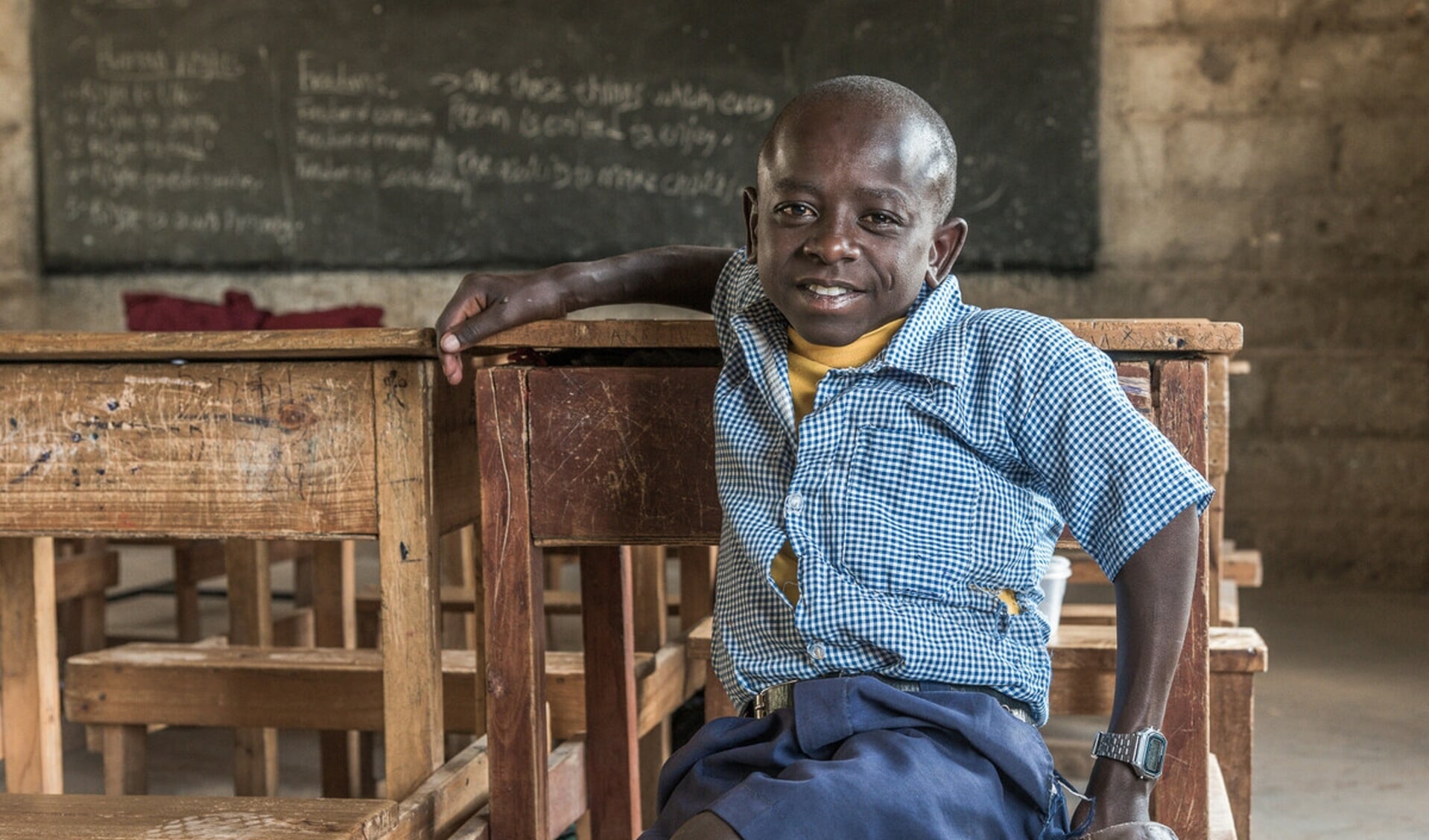 Sempeta uit Kenia op school 