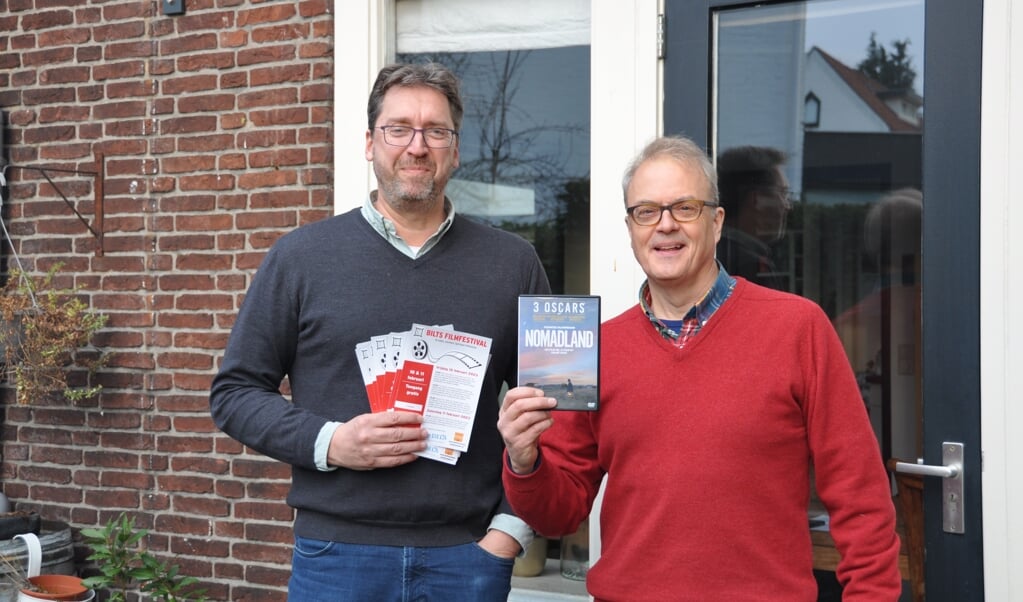 Marc Houtkooper (l) en Philppe Terheggen (r), twee van de organisatoren van het Bilts Filmfestival op 10 en 11 februari.
