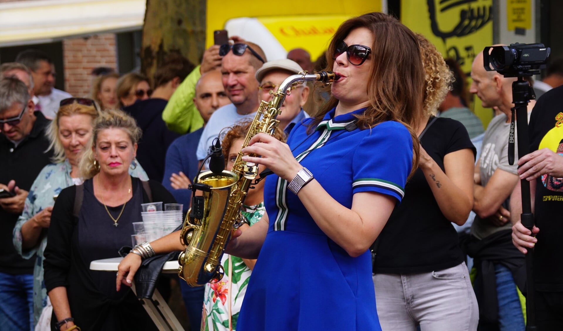 Het jazz-festival in het Oude Dorp trok jaarlijks veel bezoekers.