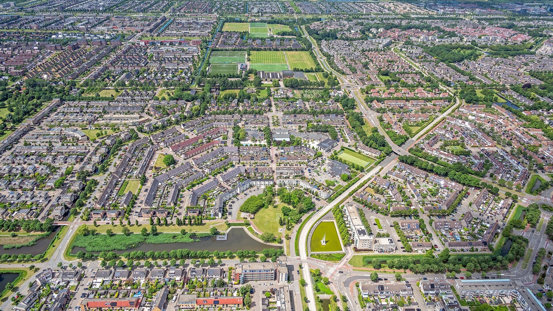 Haarlemmermeer vanuit de lucht.