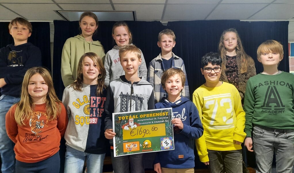  Een prima actie van de kinderen. Foto: Franciscusschool 