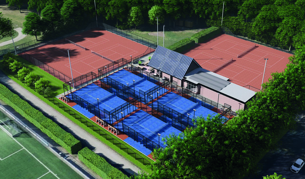 Beeld van het beoogde toekomstige ATV tennispark