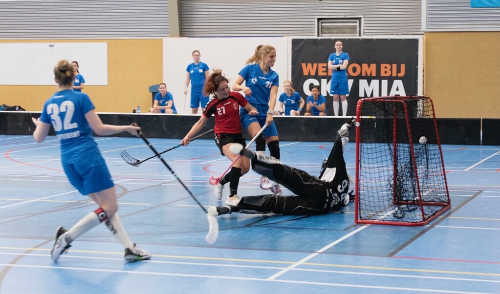 Floorball is een nog relatief onbekende sport die doet denken aan ijshockey. 
