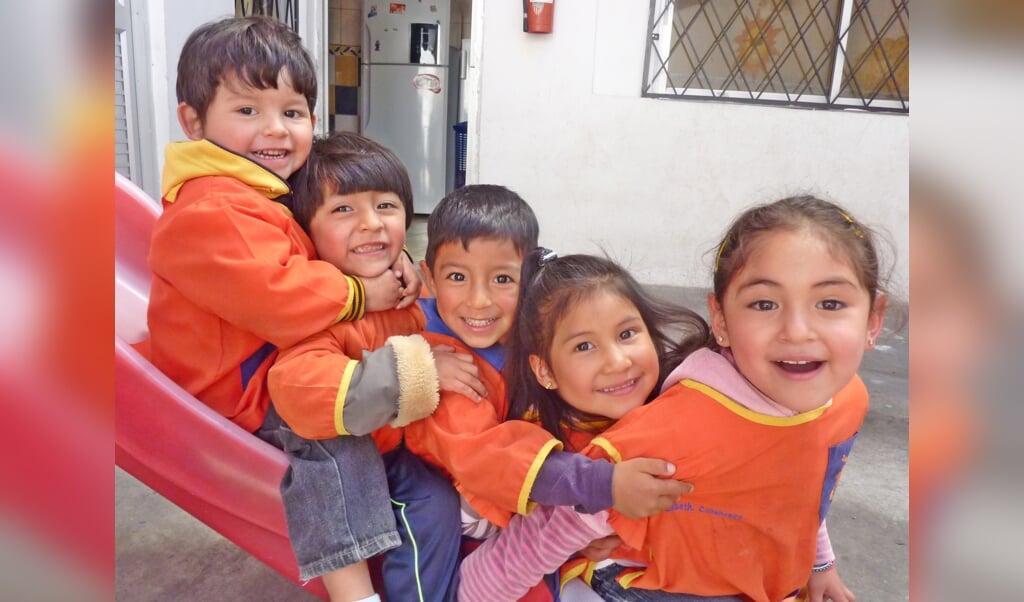 Kids van Villa Ticca, een project in Quito dat al 10 jaar wordt ondersteund