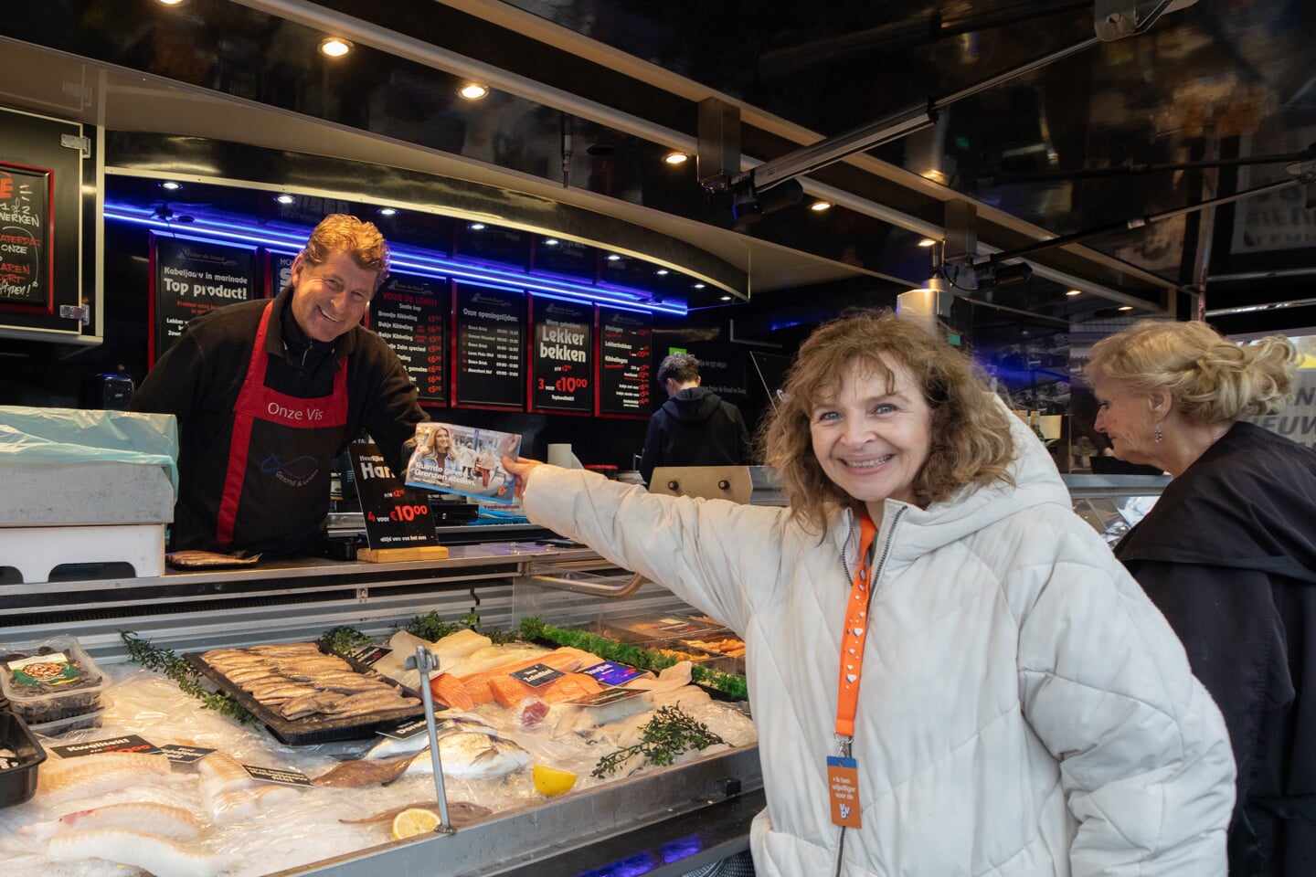 Edith Schippers voerde campagne in Baarn voor de verkiezingen.