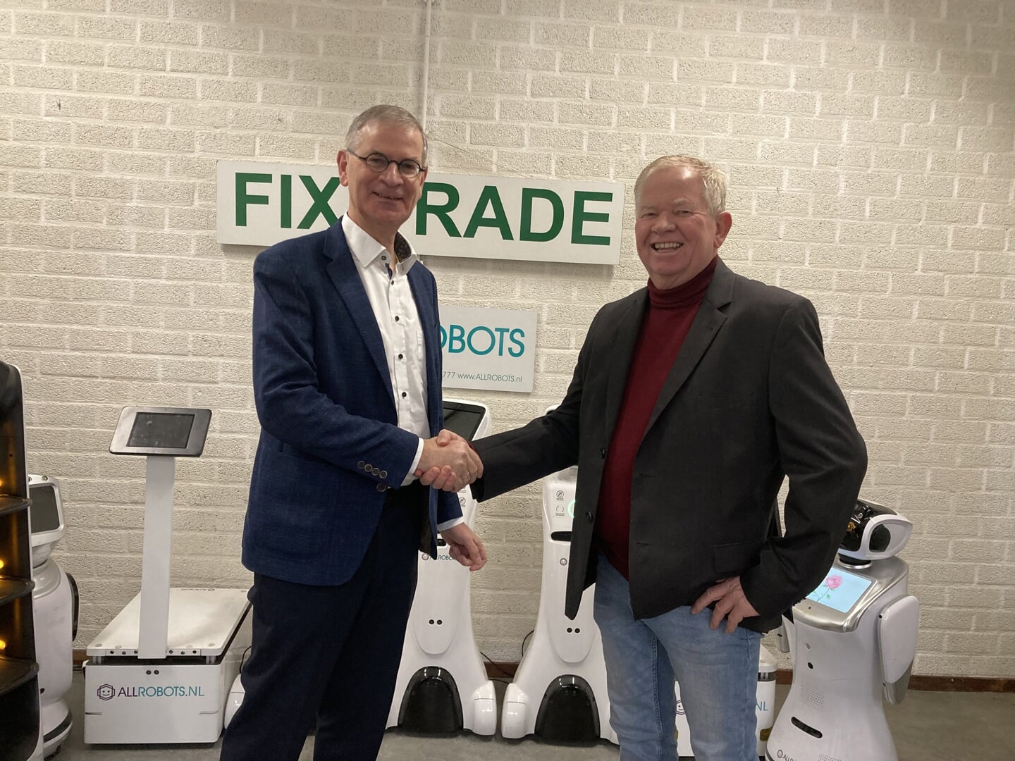 Wethouder Marco Verloop met Peter-Paul de Wildt van Fix Trade.