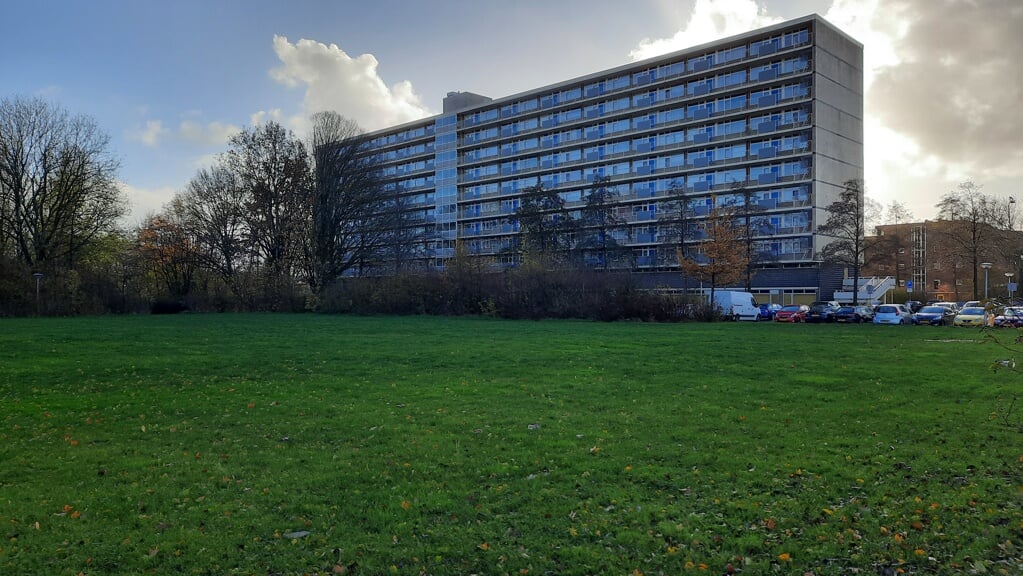 Het terrein waar voorheen de Bankrashal stond in het Allemankwartier nabij wijkcentrum Alleman aan Den Bloeyenden Wijngaerdt.