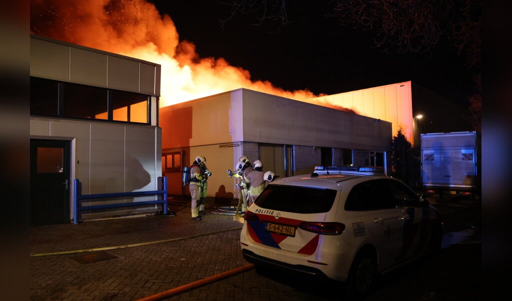 De brand op bedrijventerrein Nijendal afgelopen december.