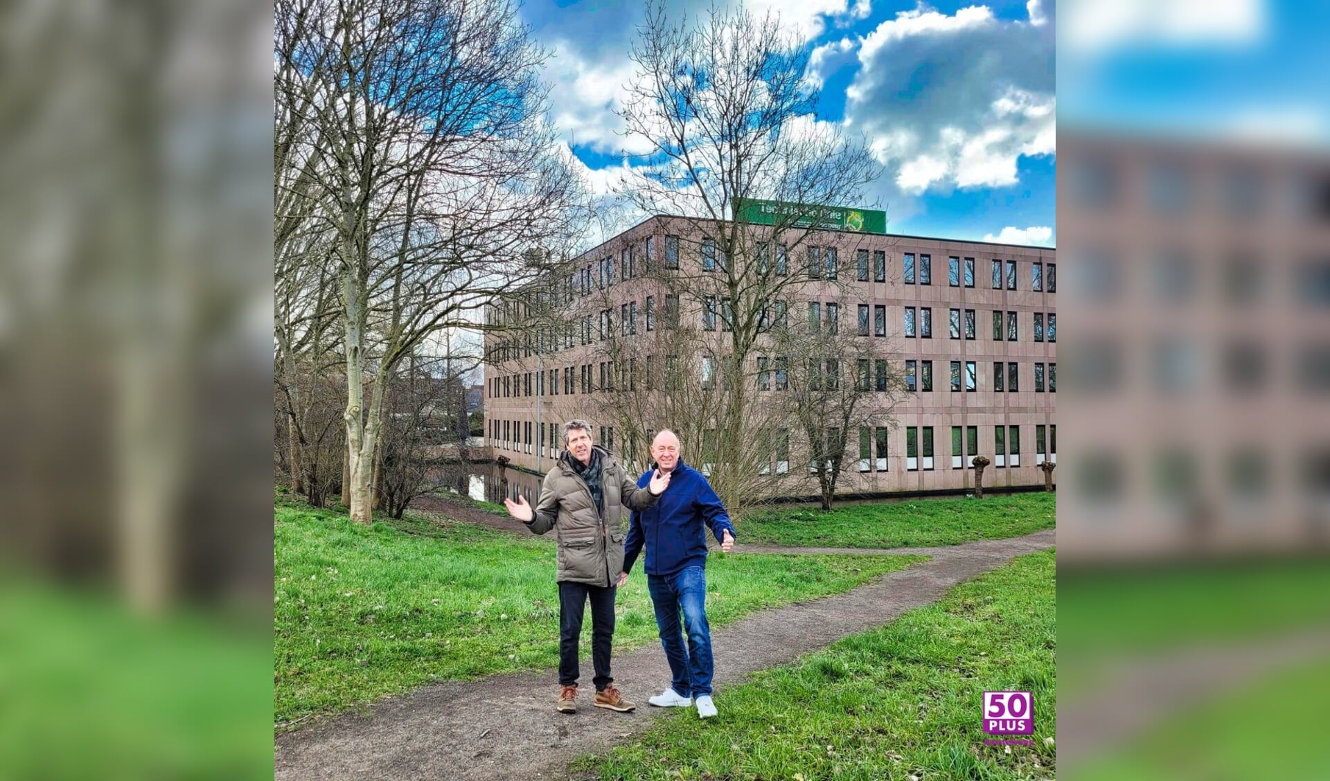 Emiel Sjaardema en Wim Visser voor pand Technische Unie