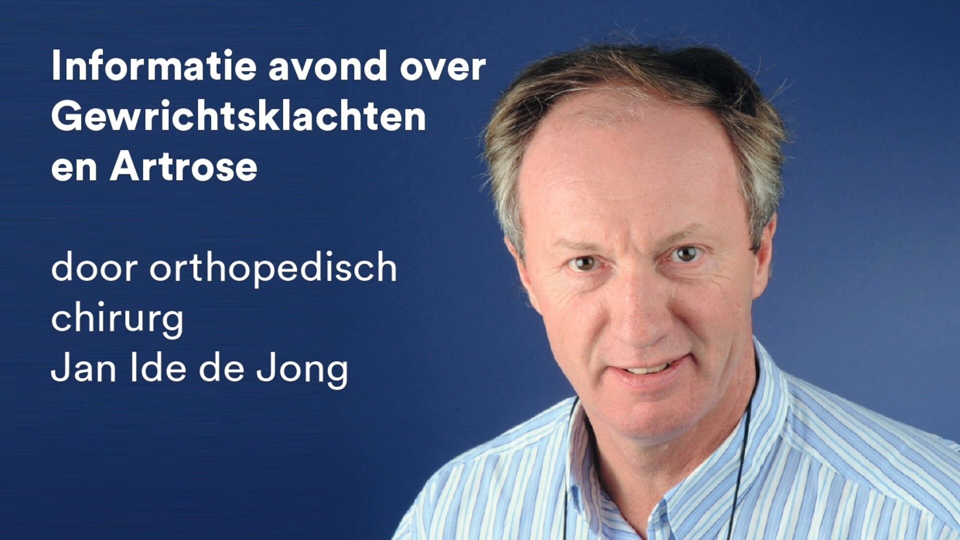 Orthopedisch chirurg Jan Ide de Jong zal tijdens de lezing spreken over natuurlijke ontstekingsremmers.