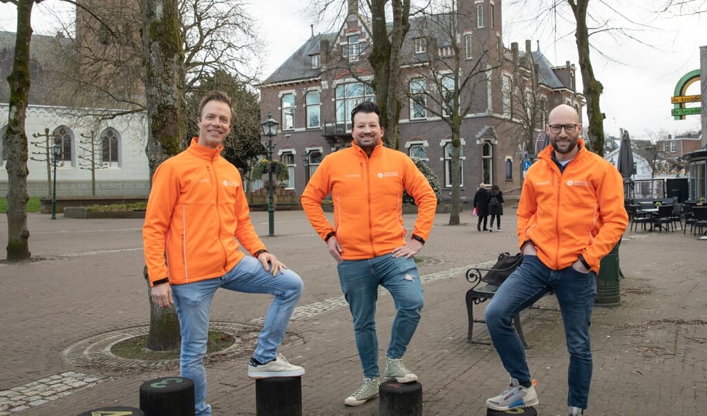 Het bestuur van Baarn & Oranje 2023. Vanaf links: Marco Veloo, Jasper van der Burgh en Remko Veltien.