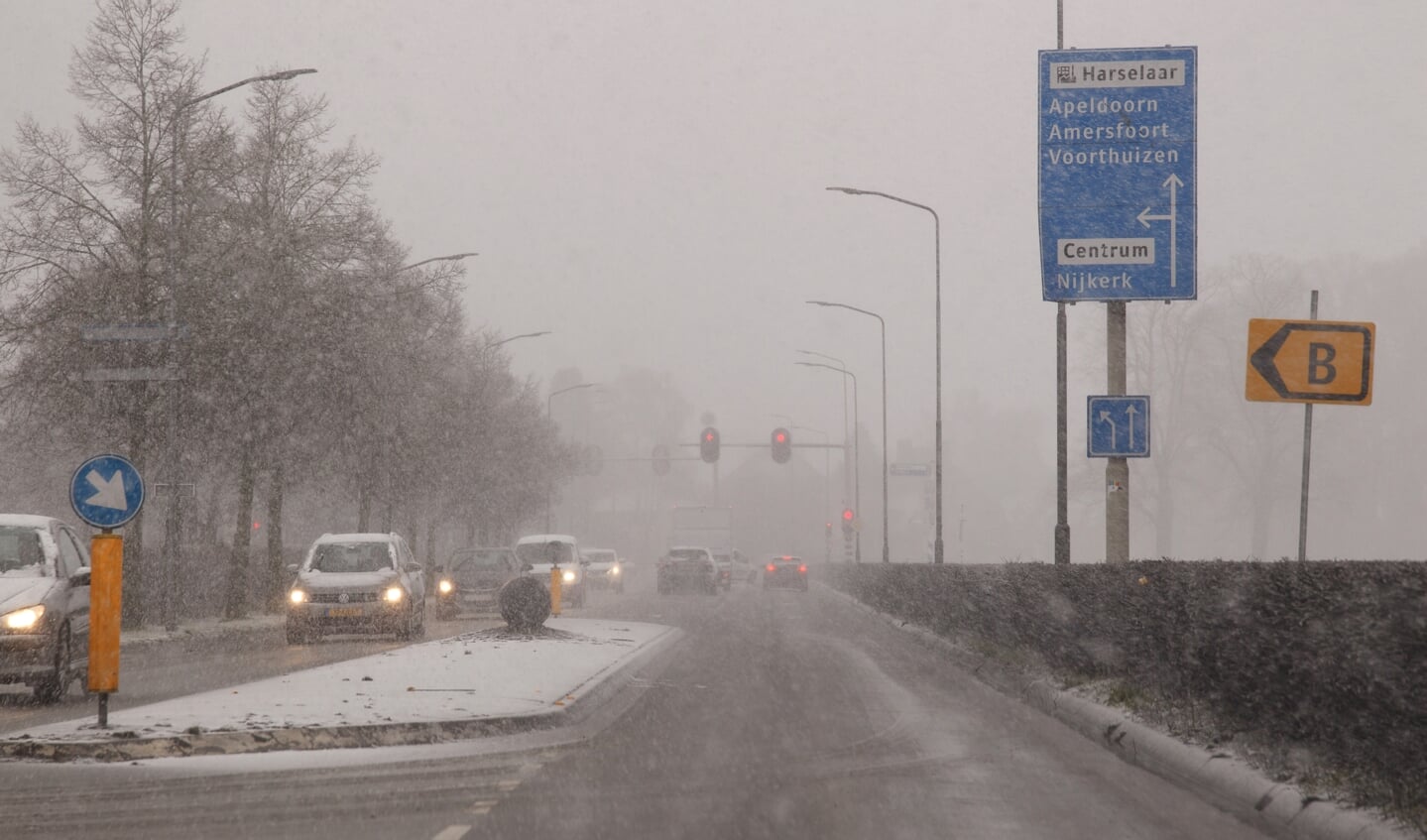 Sneeuwstorm in Barneveld