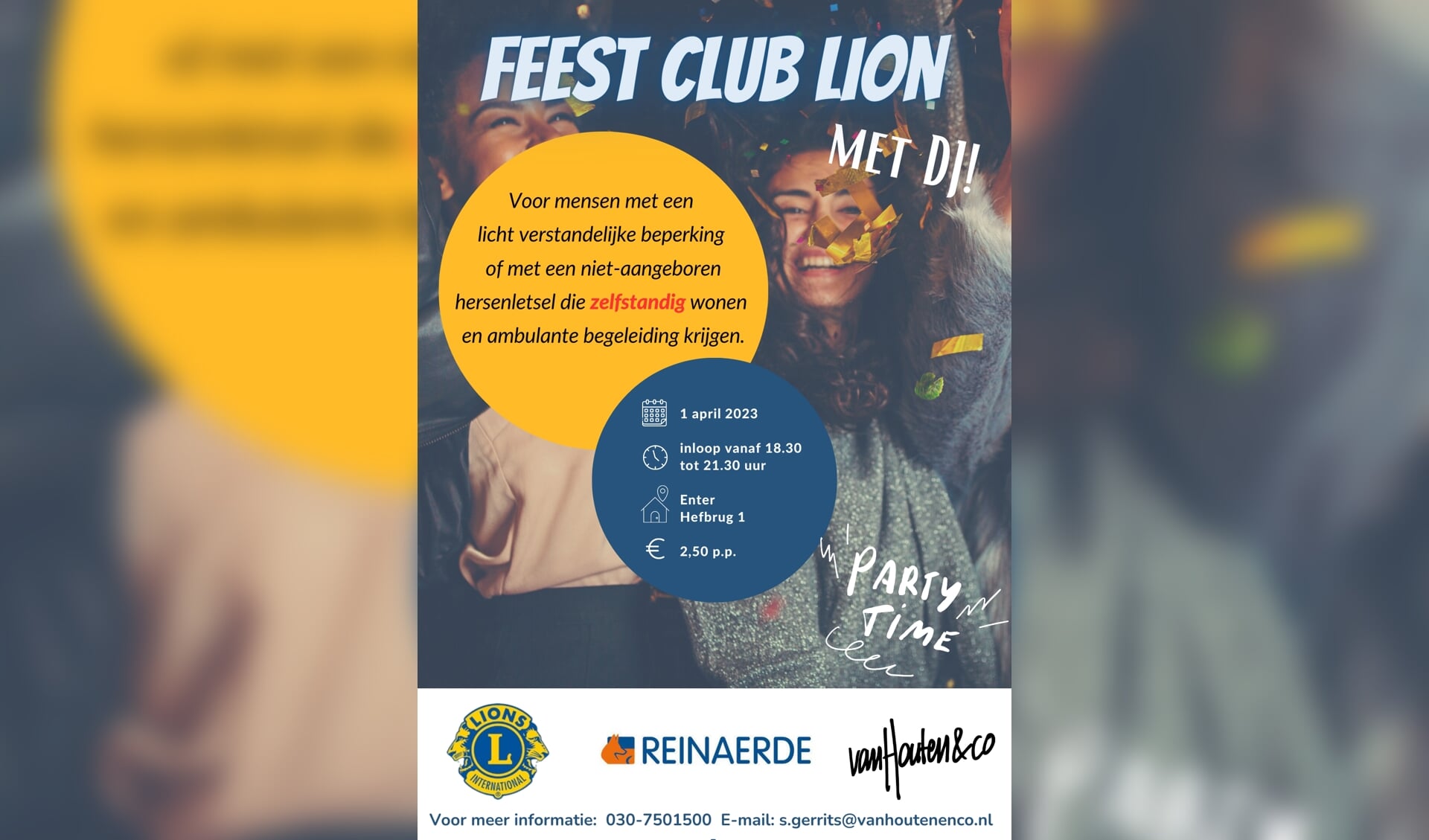 Uitnodiging Feest Club Lion