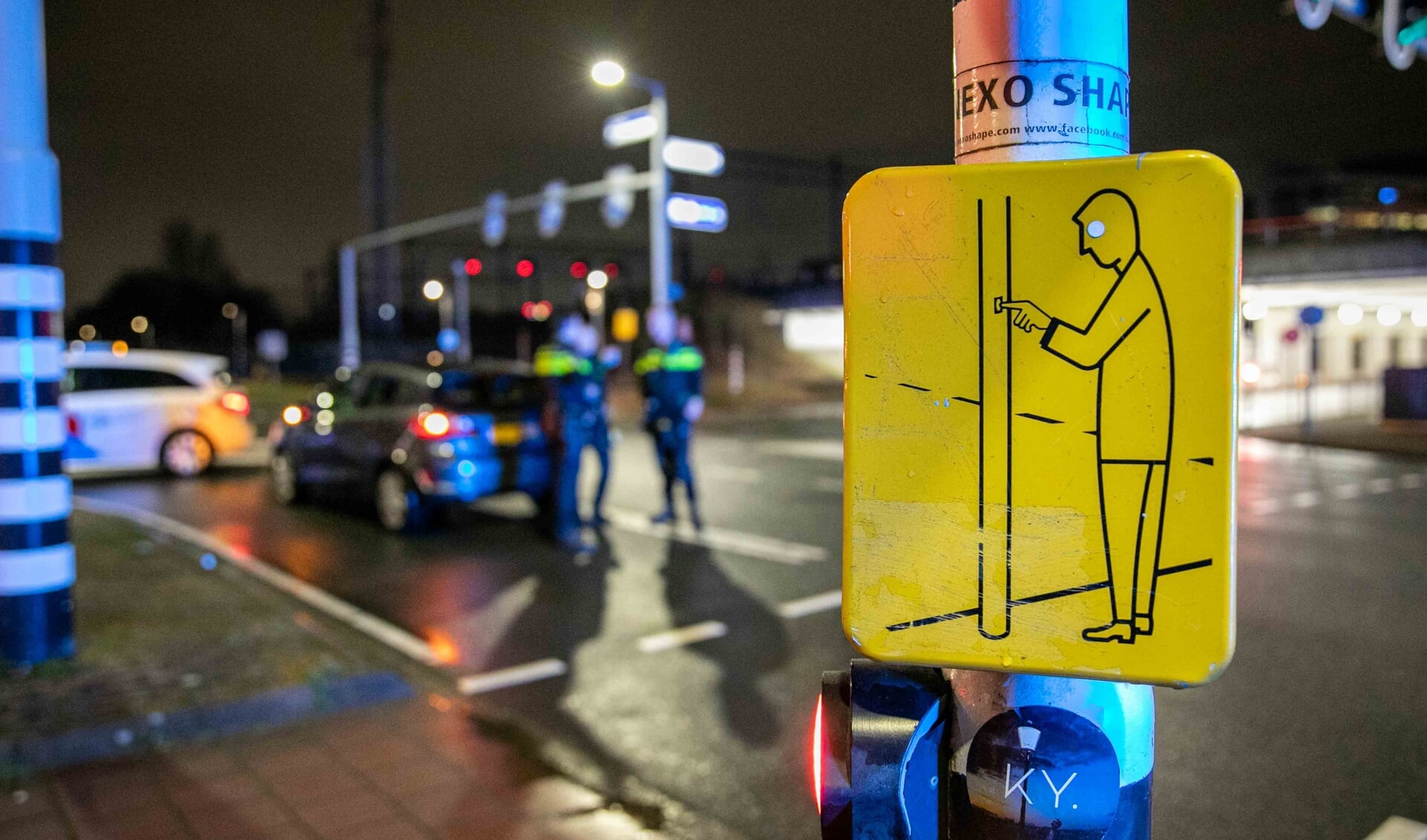 Het ongeluk gebeurde bij de voetgangersoversteekplaats.