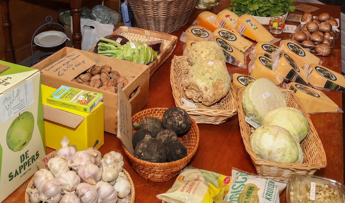 Producten in het winkeltje op Tuin Brassica