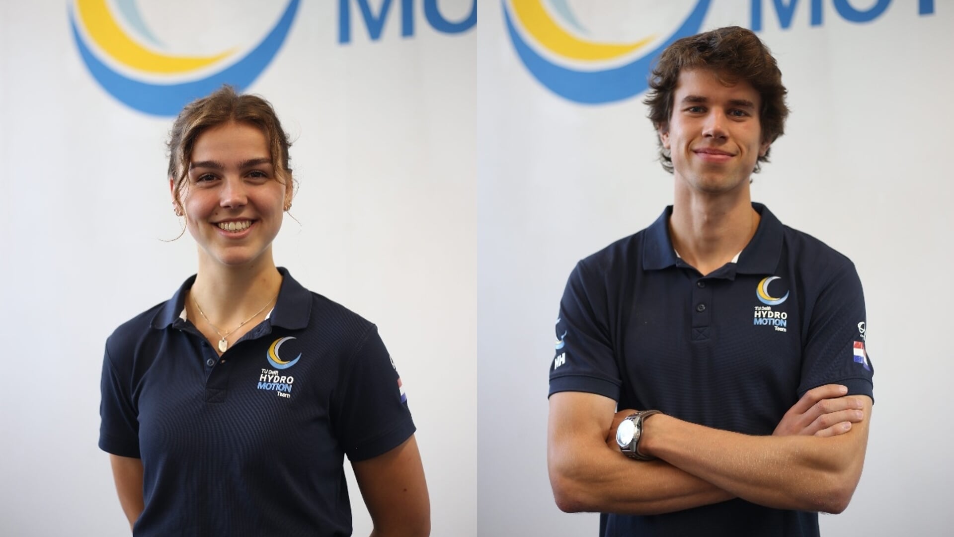 Marieke Vassen en Mark Noordmeer van het TU Delft Hydro Motion Team.