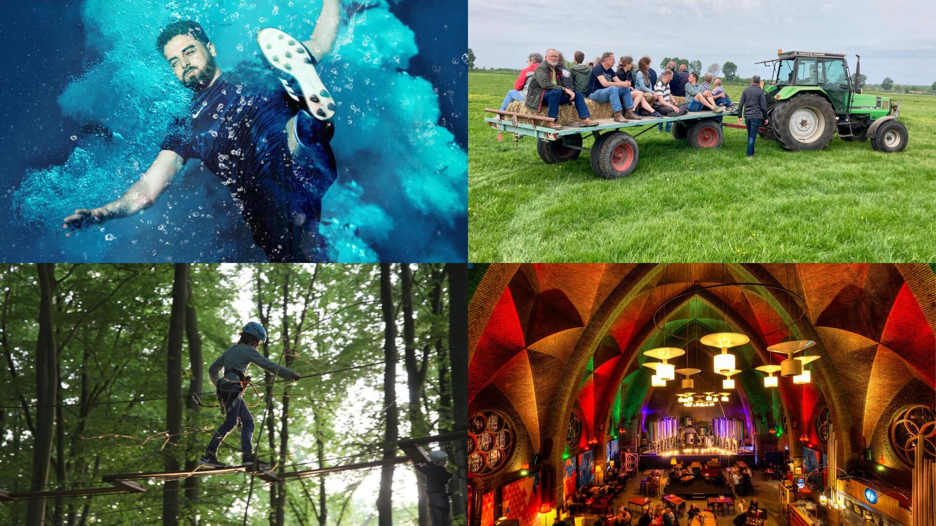 Collage van diverse activiteiten tijdens 'Amstelveen in 24hrs'.