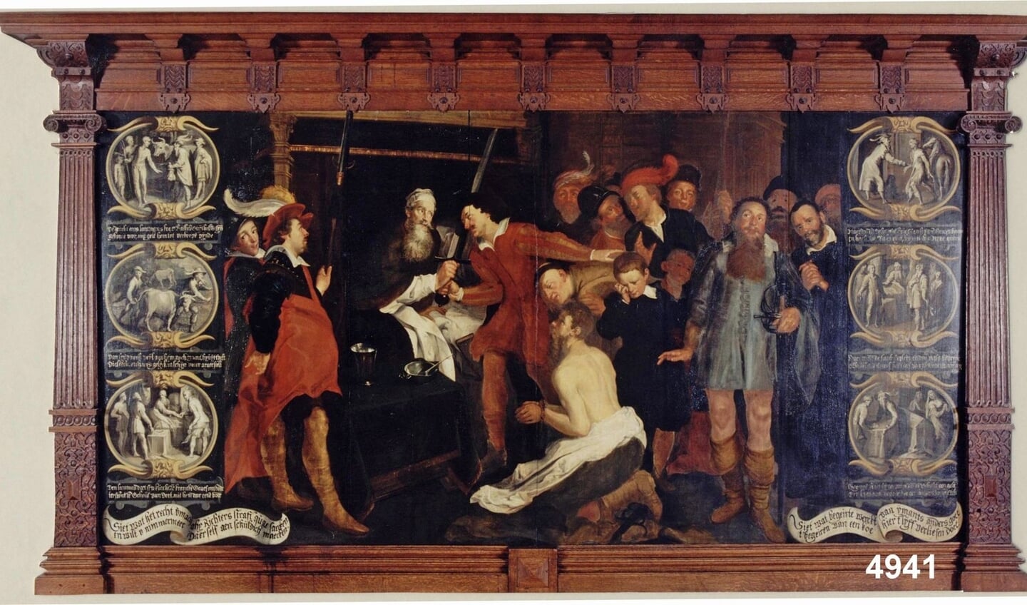 Het schilderij 'de rechtspraak van Graaf Willem de Goede' 