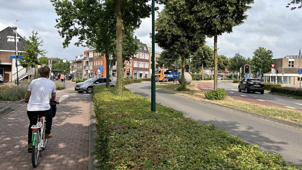 Traverse in het centrum van Bunnik, waar in de visie het 'Bunnikerplein' moet komen.