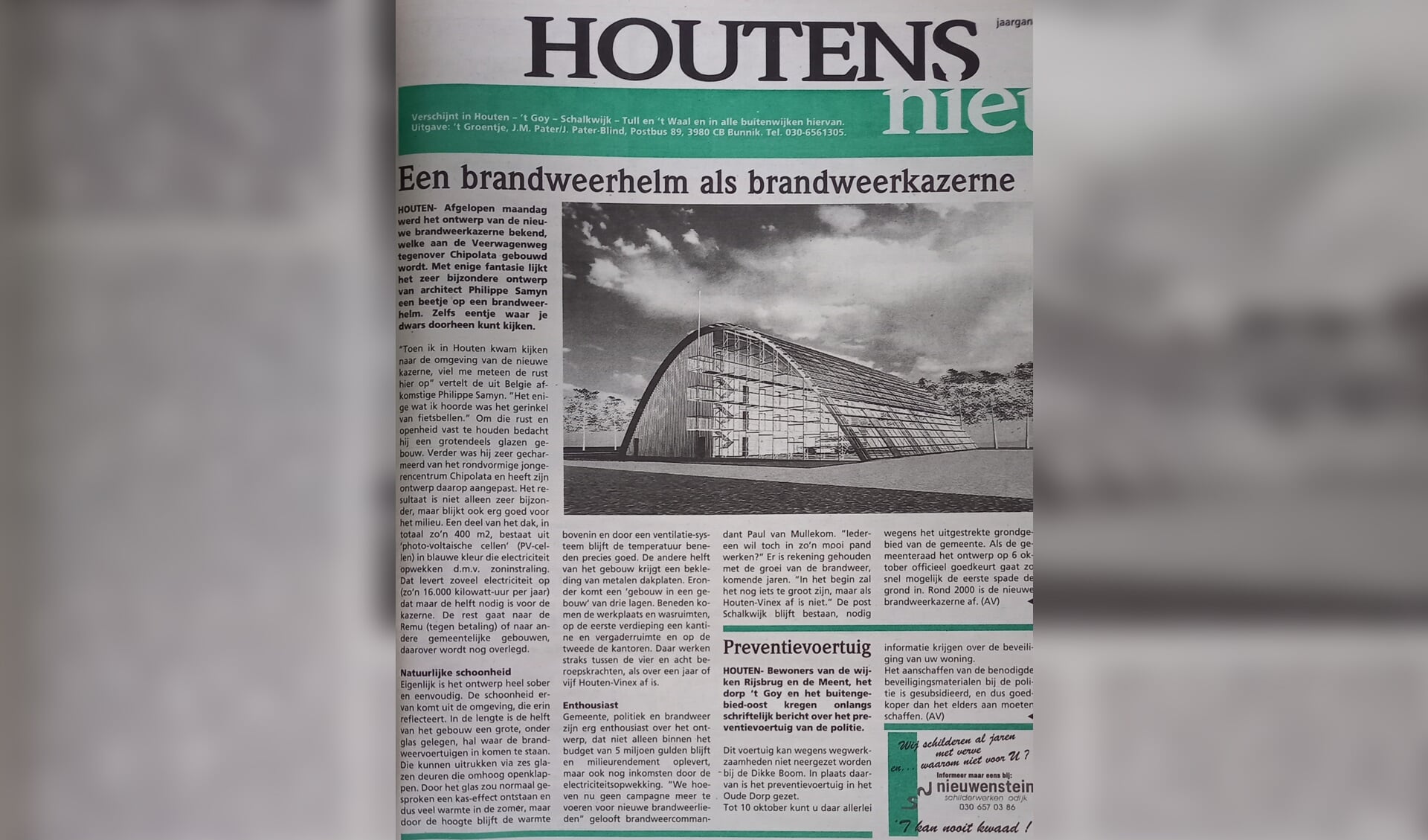 Een brandweerhelm als kazerne