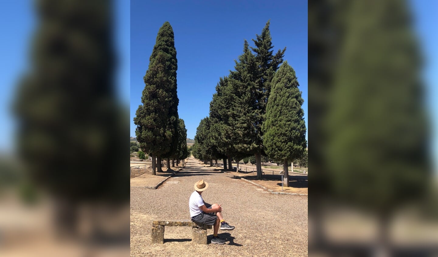 Net buiten Sevilla, met uitzicht op de overblijfselen van de Romeinse stad Italica.