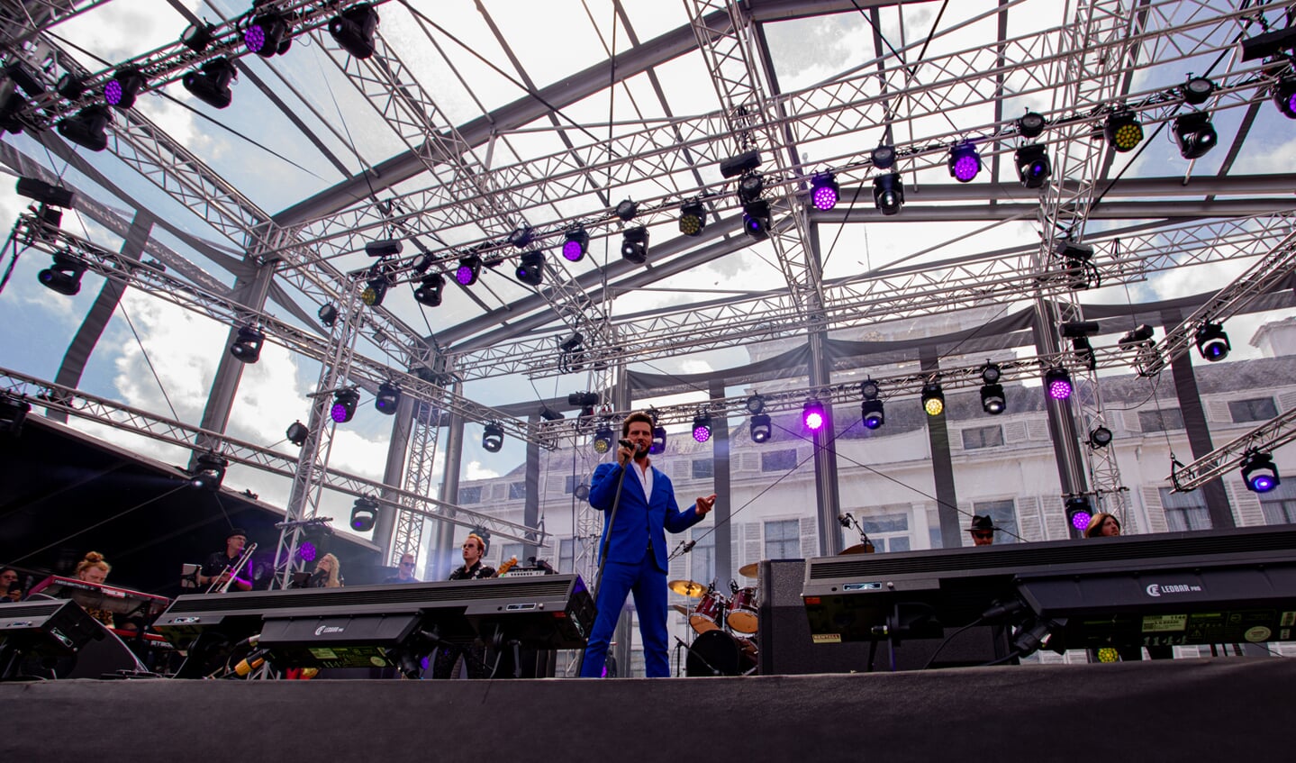 Bouke tijdens het zondagmiddagconcert op Soestdijk.
