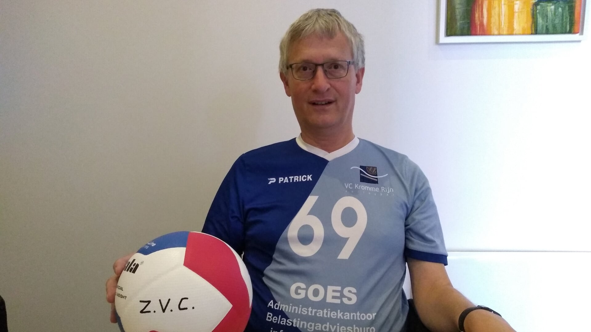 Wouter Goes uit Bunnik is voorzitter bij de Zeister Volleybal Competitie en penningmeester bij VC Krommerijn in Odijk.