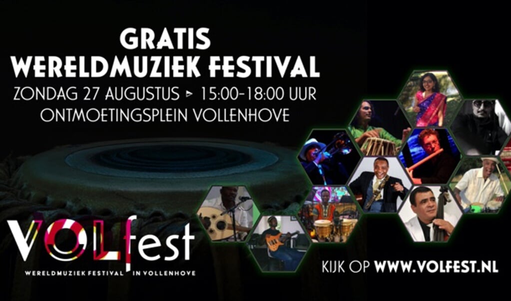 Zondag 27 augustus: gratis wereldmuziek op het Ontmoetingsplein in Vollenhove.