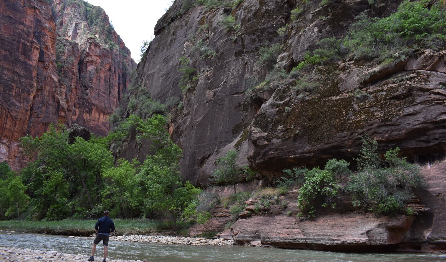 Adri Verlaan in het Zion National Park.