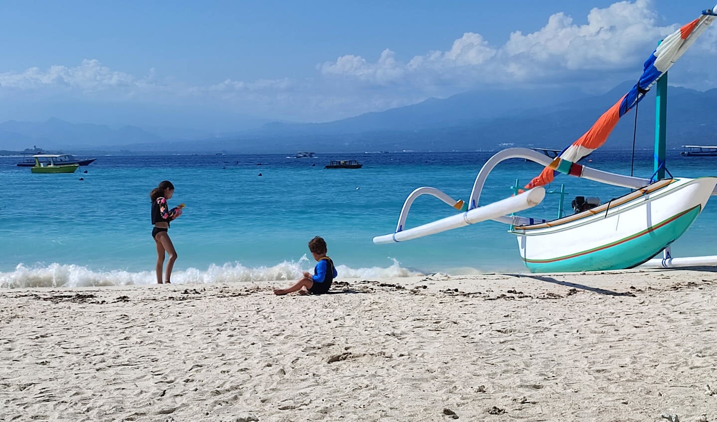 Het strand op Gili Trawangan.