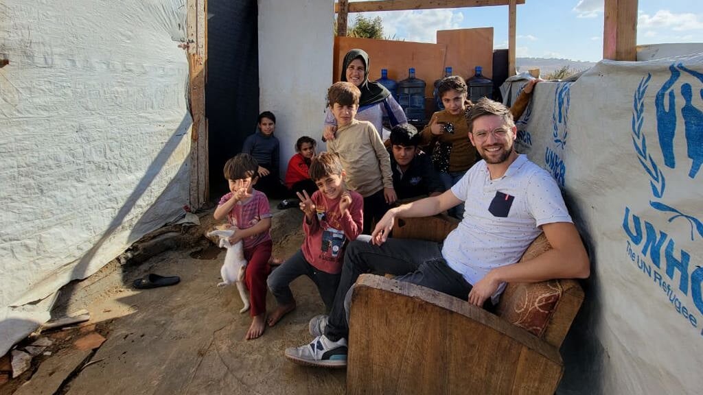 Op bezoek bij Syrische vluchtelingen in Libanon.