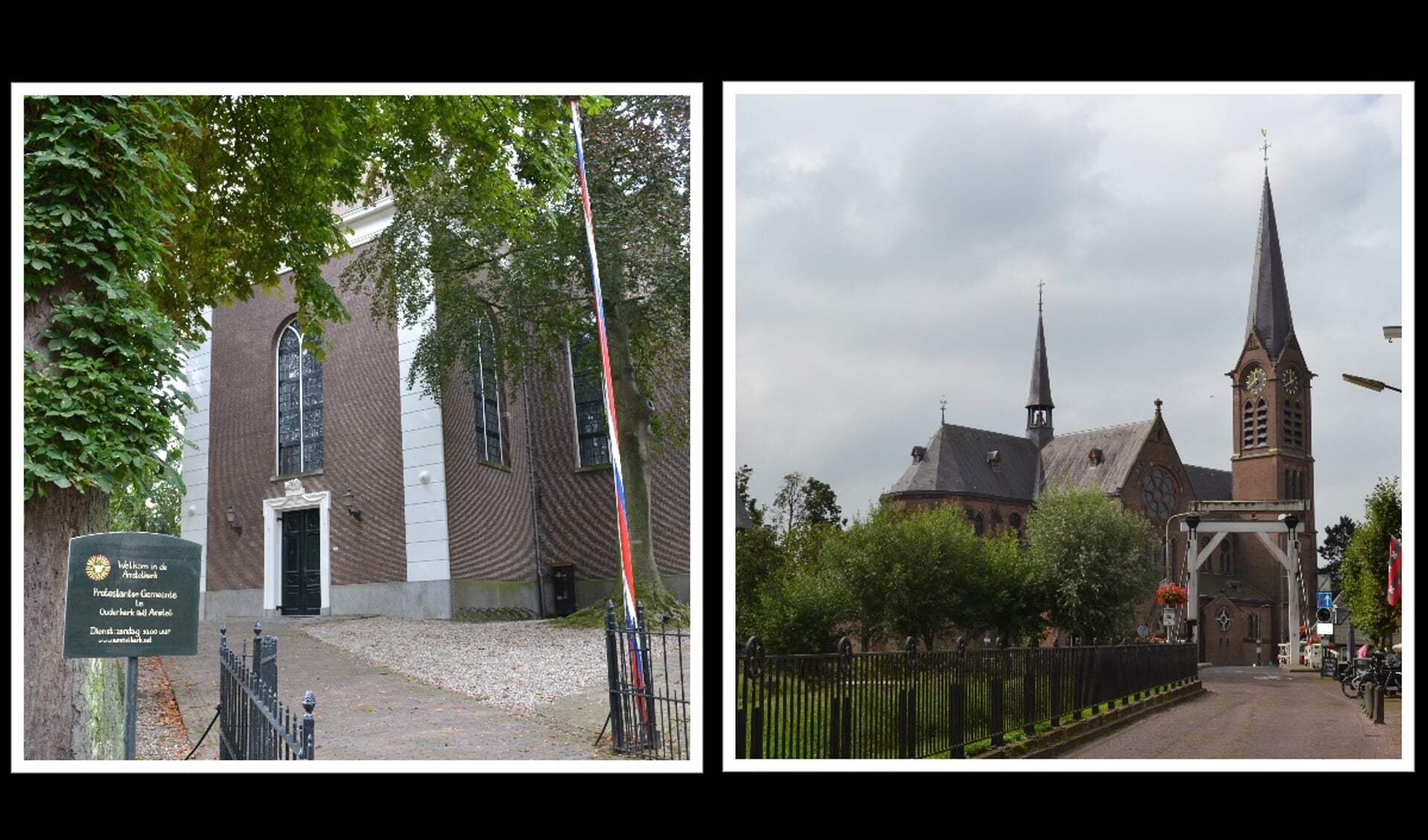 De Amstelkerk en de St. Urbanuskerk.