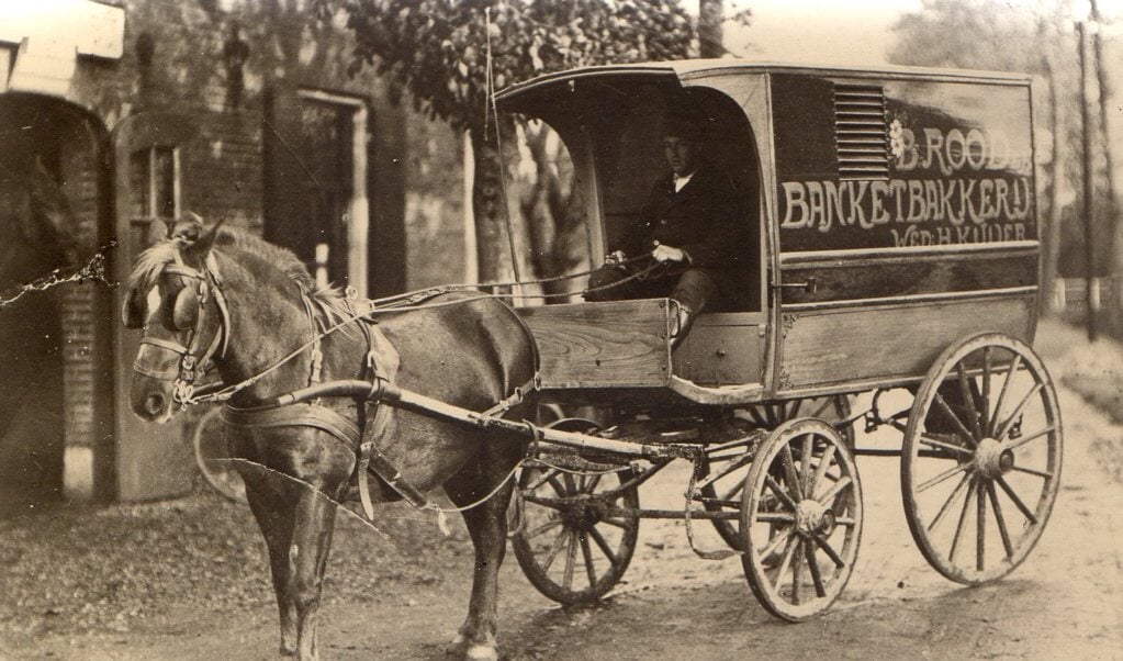 Bakkerij bezorgde met paard en wagen