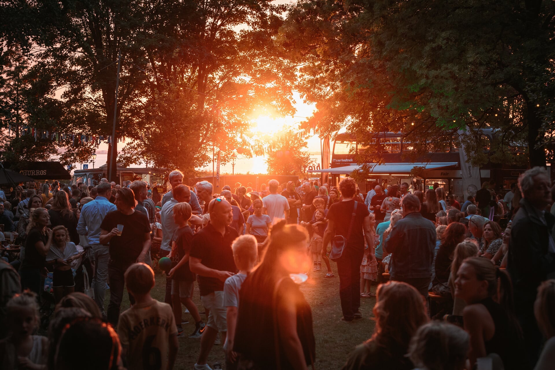 Het park zat helemaal vol.