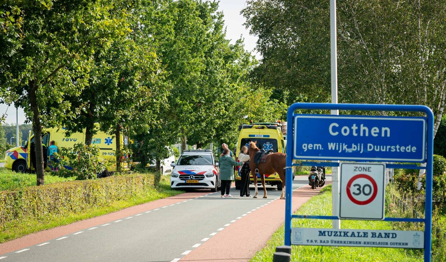 De weg was tijdelijk afgesloten