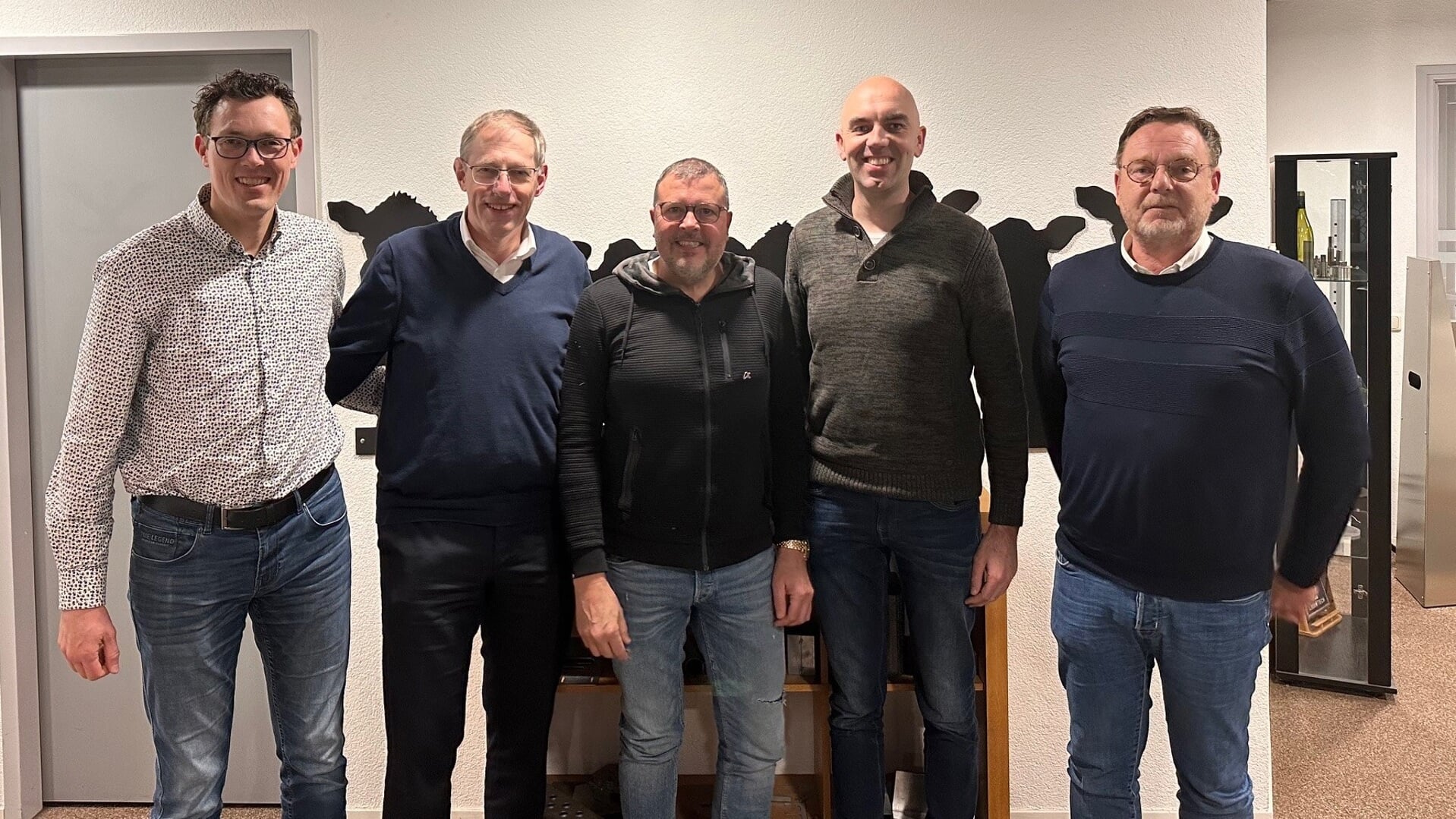 Het bestuur van de Coöperatie Bedrijventerreinen Renswoude: Johan Rigters (We Metal), Jan Smulders (Scholtus Special Products), Kees Bos (REB Regio Foodvalley), Gert Molenaar (Nijborg) en Jan Vermeij (Vermeij Logistics).