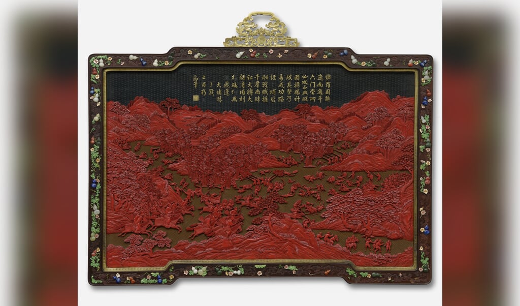 Chinees lakpaneel uit de collectie van Museum Huis Doorn
