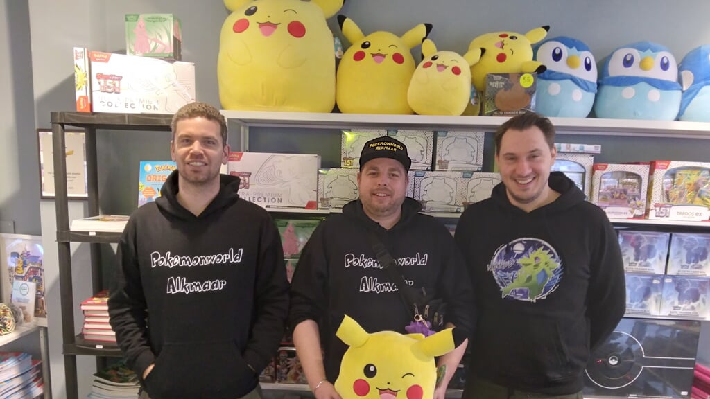 Berry Volger, Andy Rumuller en Pim van Valkengoed zijn de mannen achter het Pokémon event.